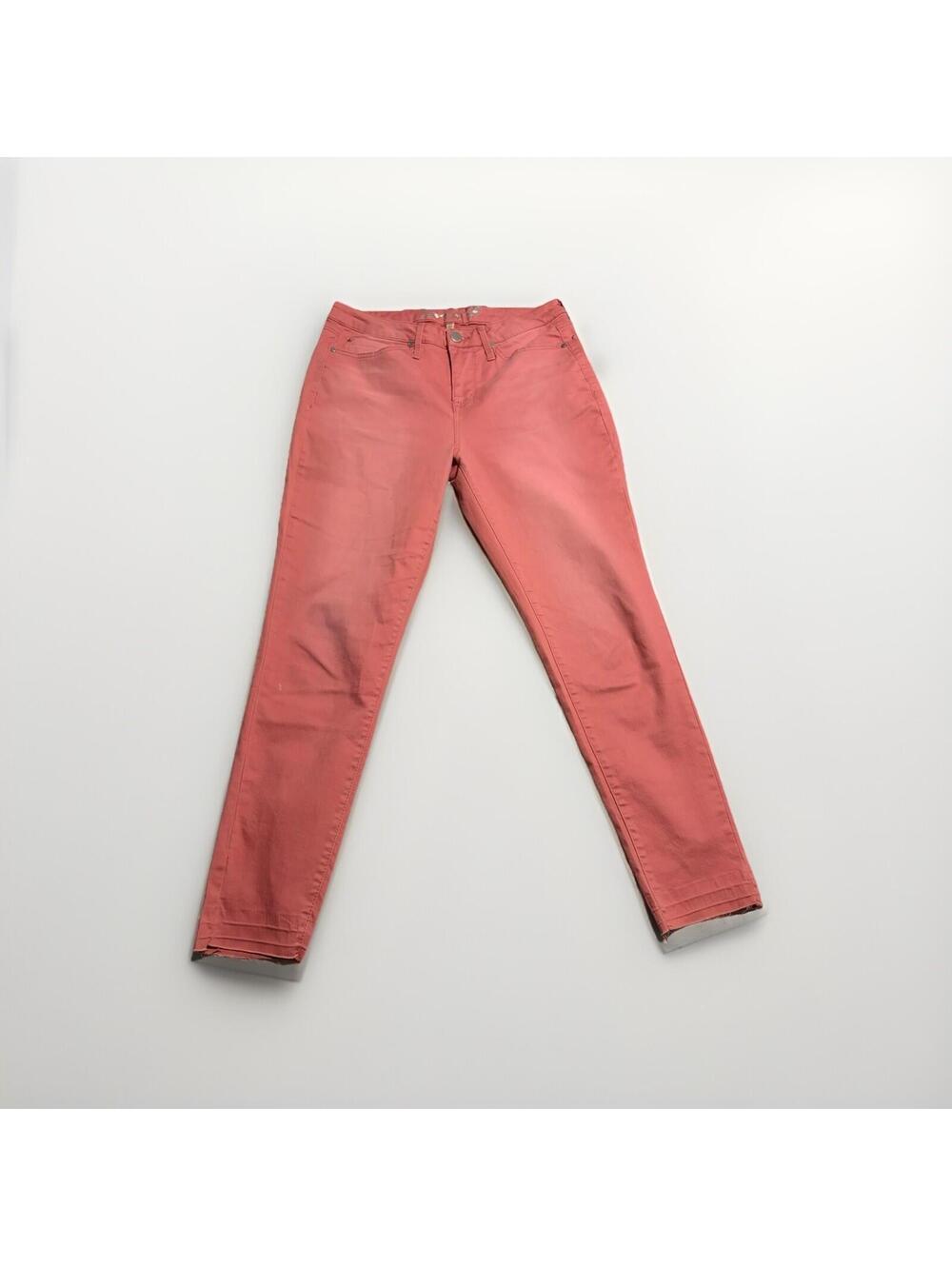 Women's Seven 7 Skin Fit High Rise Skinny Stretch Denim Jeans Rose Pink Size 12